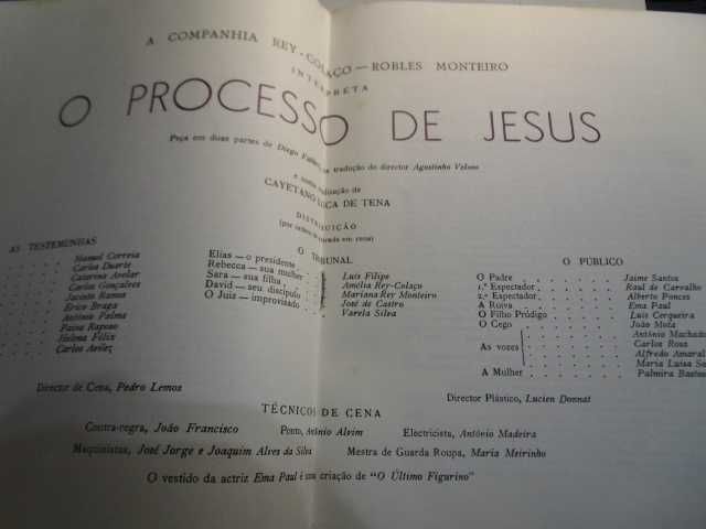 programa antigo teatro Dona Maria II O processo de Jesus