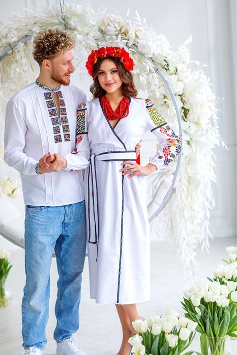 Парні комплекти сімейні вишиванки сукня сорочка