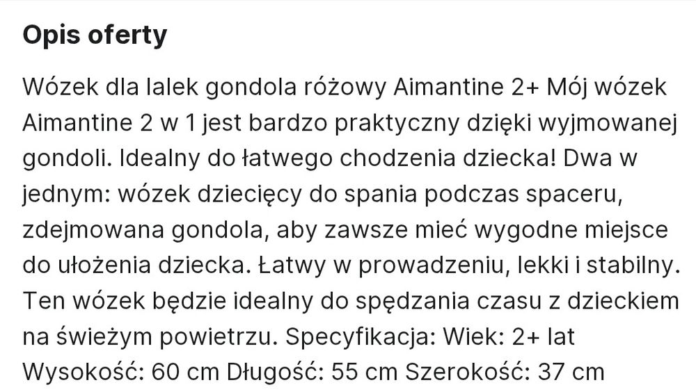 Wózek dla lalek plus lalki