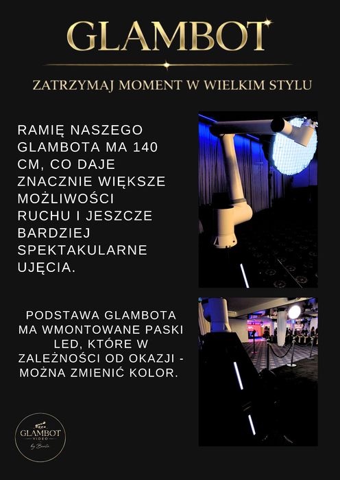 GLAMBOT 140 cm – Atrakcja Filmowa.video,event,wesele