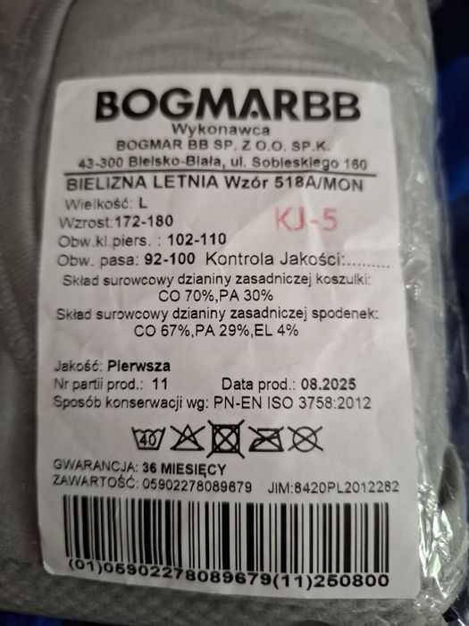 Ubranie sportowe koszulka i spodenki WP/MON rozmiar L.