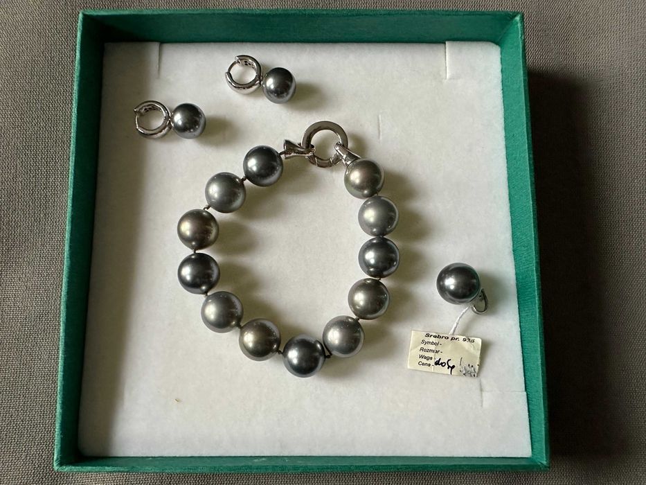 zestaw biżuterii-naturalne perły