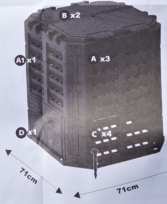 NOWY Kompostownik 300L duży UV