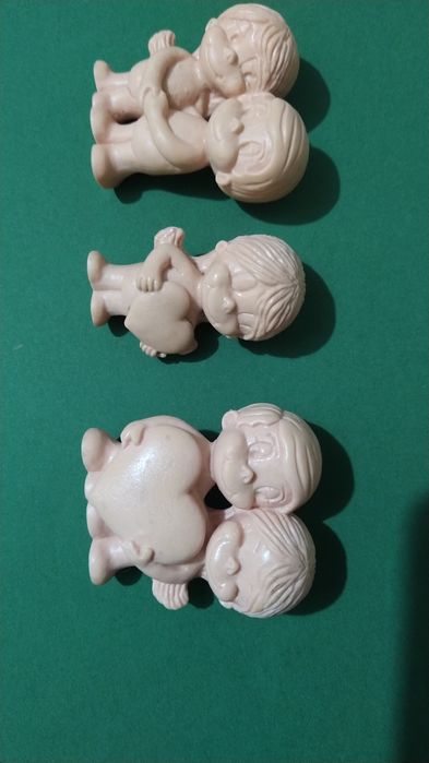 Lote de 3 bonecos pvc Maia Borges "O amor é..." - made in Portugal