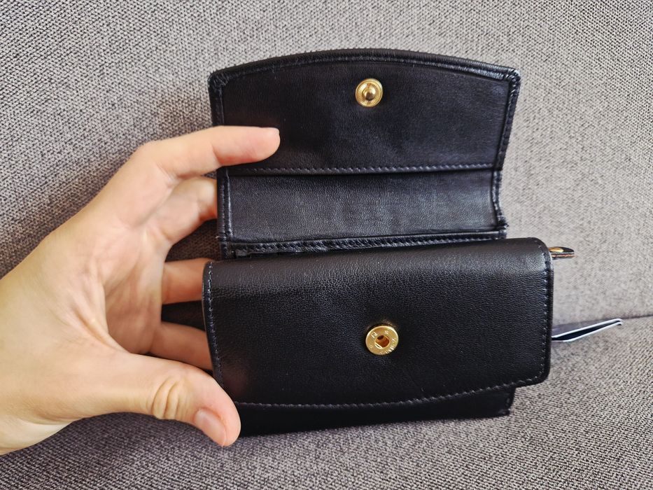 Nowy portfel skórzany czarny Nordic Blue