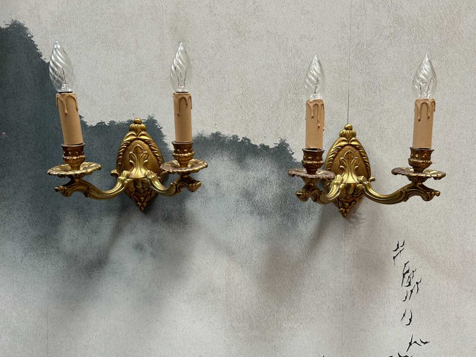 Kinkiet złocony mosiężny #8019 Stylowy Węgrów