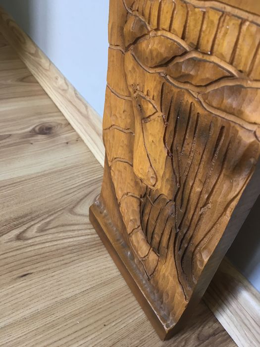 Jezus płaskorzeźba drewniana rzeźba figurka drewno obraz 3D