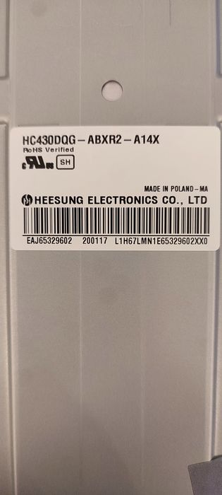 LG 43UM7600PLB z pilotem uszkodzona matryca