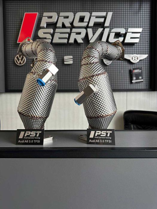 Downpipe спортивний каталізатор вихлоп 200 cell, Audi A4 A5 A6 A7 Q5 3.0 TFSI 404/T