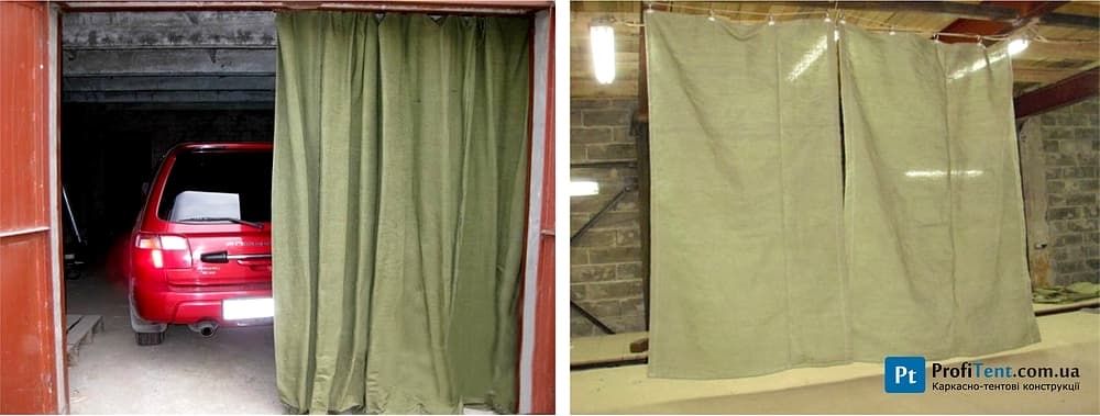 Брезентові штори вологостійкі вогнетривкі