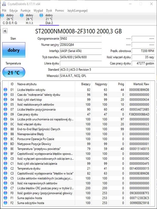 HDD 2TB SeaGaTe Exos  3.5"