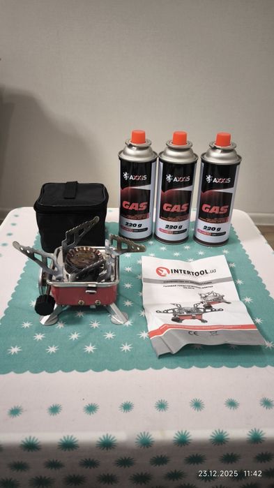 Портативна газова плитка Intertool