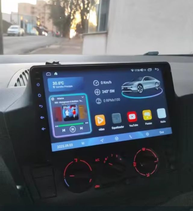 Radio 2 DIN 9" android VW Up / SEAT Mii /  SKODA /  Citigo • Android  auto e carplay+ GPS