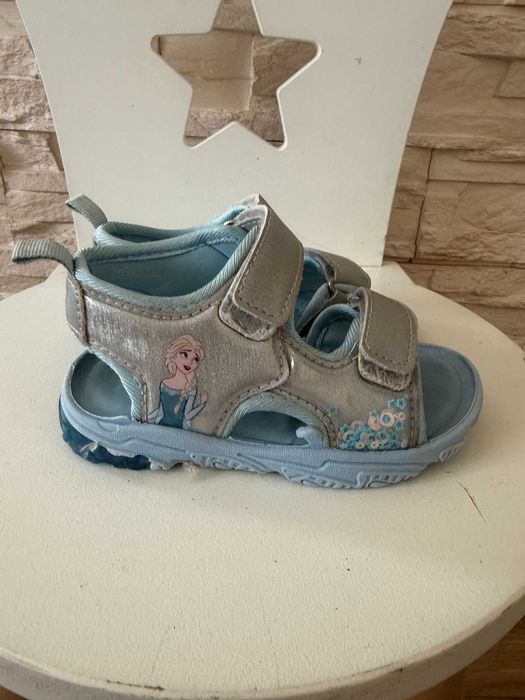Sandały dla dziewczynki na lato na rzepy niebieskie Elza r.25 Sinsay
