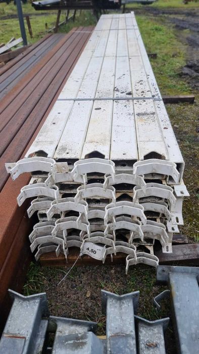 profile słupy używane ocynkowane 100x50x4 / 3,98m i 4,5m