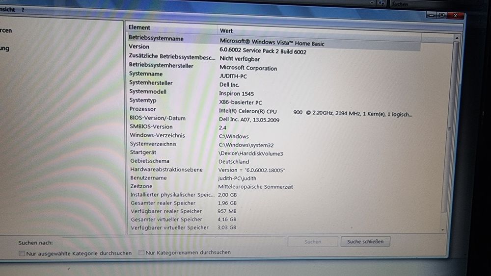 Laptop Dell Inspiron 1545