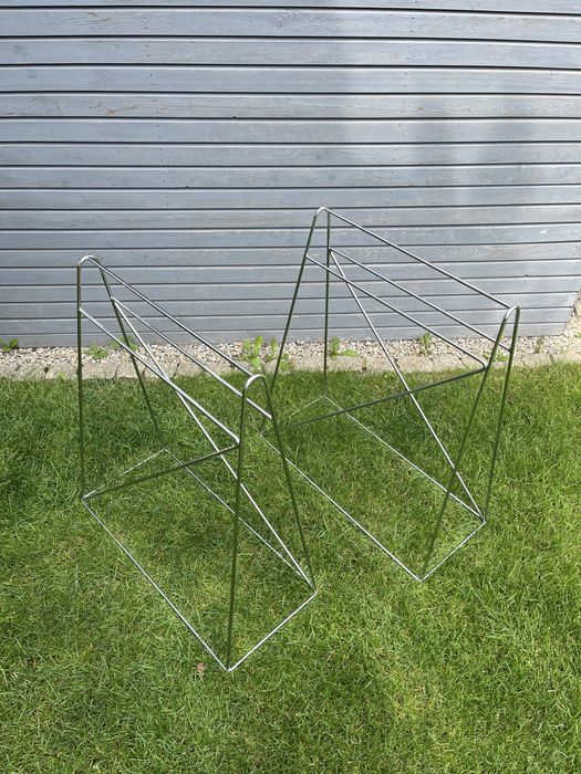 Nowoczesne metalowe nogi do stołu – komplet 2 szt. | 76 cm | 30 × 68 cm | możliwość montażu w dwóch pozycjach