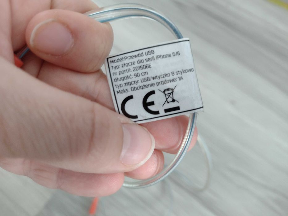 Kabel USB b iPhone 5 6 90 cm