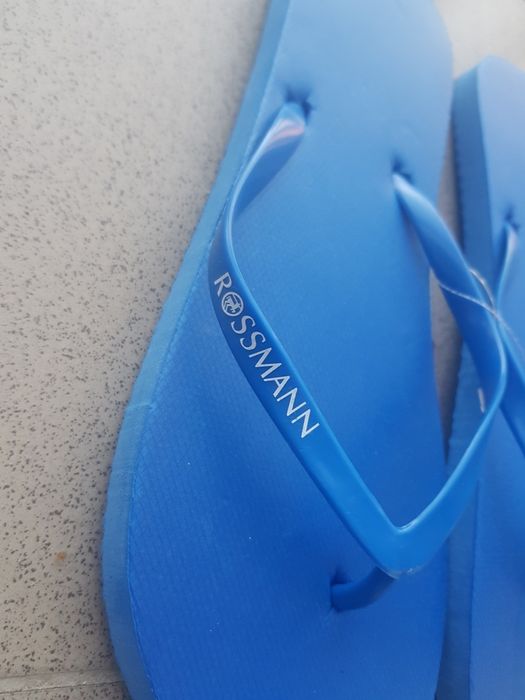 Japonki klapki z logo Rossmann. Nowe, rozm.10, dwa kolory