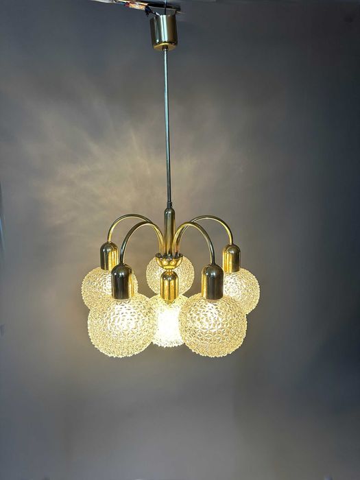 Solken Leuchten okazały pałacowy żyrandol Vintage szkło kryształowe