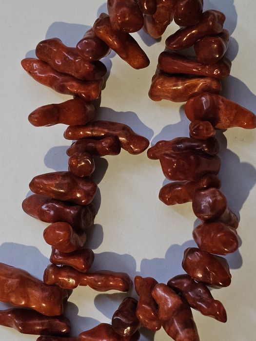Коралл ожерелье массивное