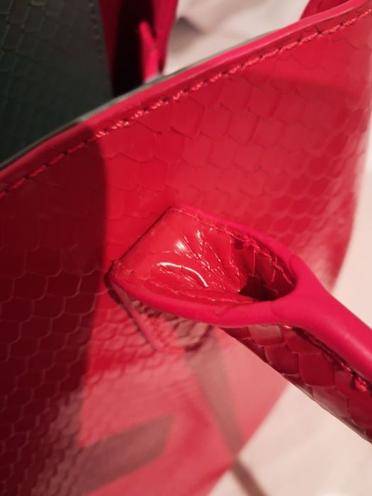 Duża czerwona torebka lakierowana . Nowa