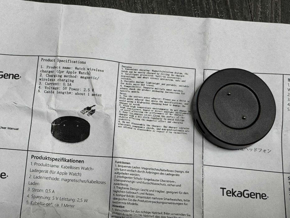 Зарядка для смарт-годинника Huawei GT/Magic Watch (Магнітний, Чорний)