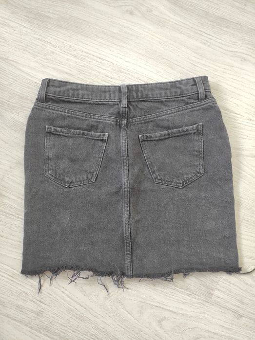 Spódnica mini spódniczka trapezowa jeansowa 34 XS