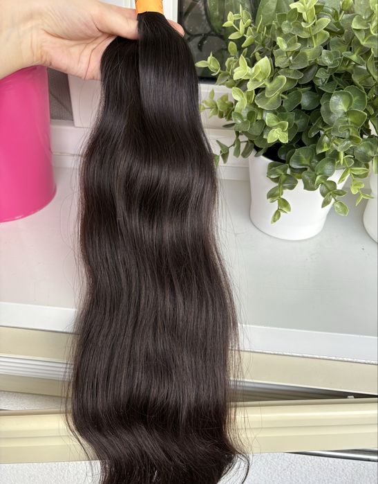 1) wlosy dziewicze 57 cm 123 gr