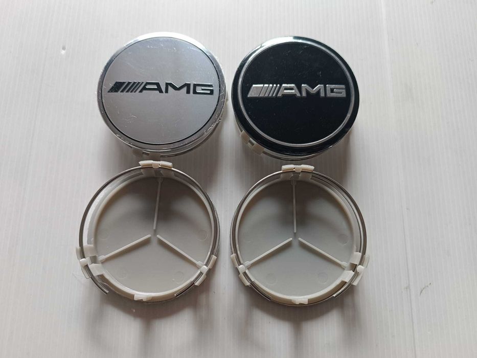 Centros/tampas de jante completos e emblemas Mercedes AMG