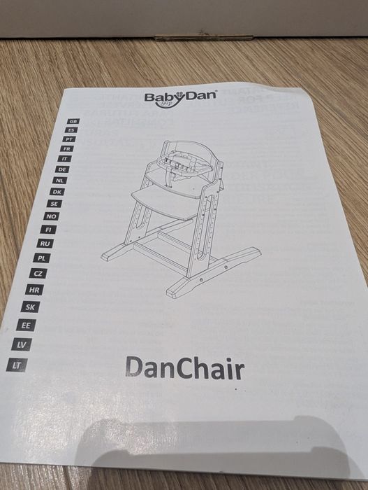 Krzesło krzesełko drewniane naturalne bielone babyDan DanChair