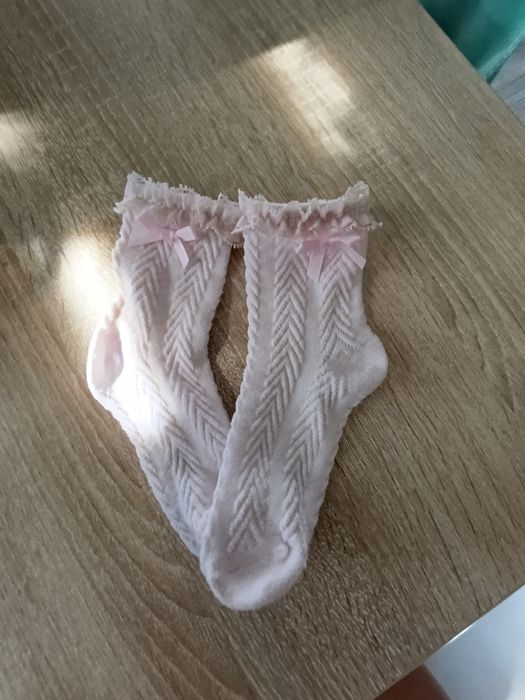 Skarpetki z koronká i kokardką
