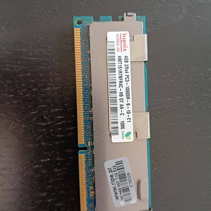 Pamięć RAM Serwerowa DDR3L 32GB [8x4GB]  DIMM ECC  SK Hynix 1333Mhz