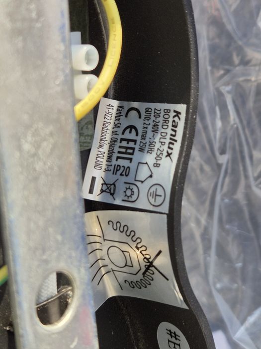 NOWA Oprawa sufitowa czarna Kanlux BORD DLP-250 GU10