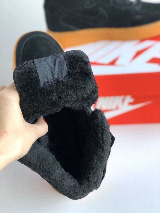 Унисекс зимние кроссовки Nike Air Force 1 '07 Mid Winter Fur Мех найк