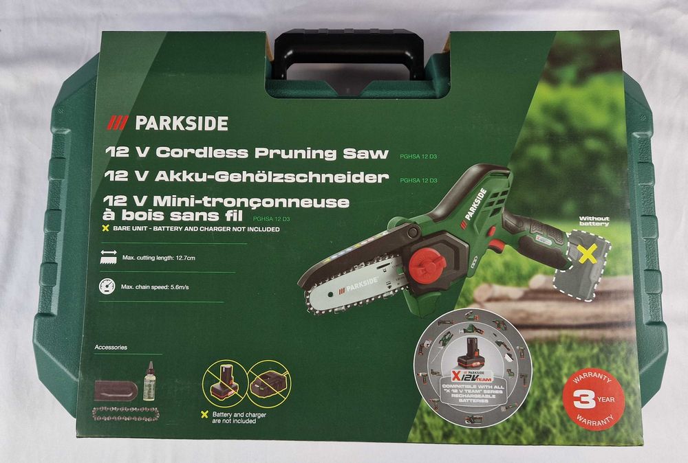 Piła do gałęzi Pghsa 12V Parkside akumulator 2Ah piła łańcuchowa