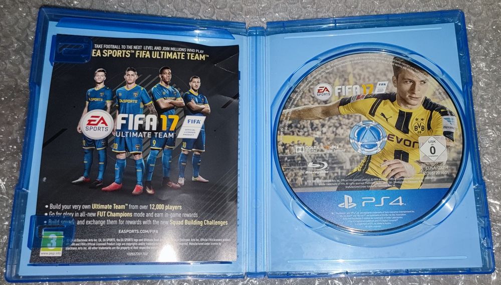 Płyta z grą FIFA-17  PS4 (+PS5) - Sony Playstation 4 + PS5 (original).