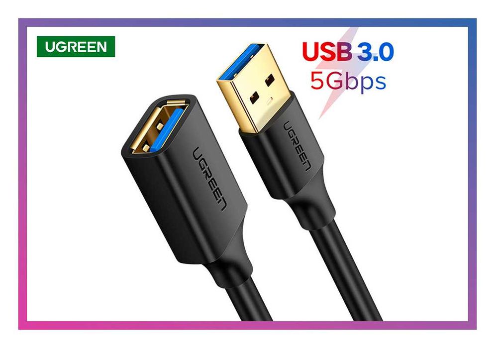 Кабель подовжувач USB 3.0 5Gbps UGREEN шнур удлинитель юсб папа-мама