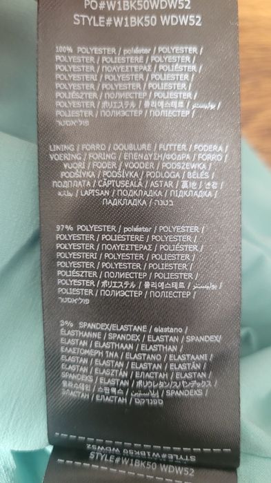 Sukienka damska wzorzysta turkusowa Guess S