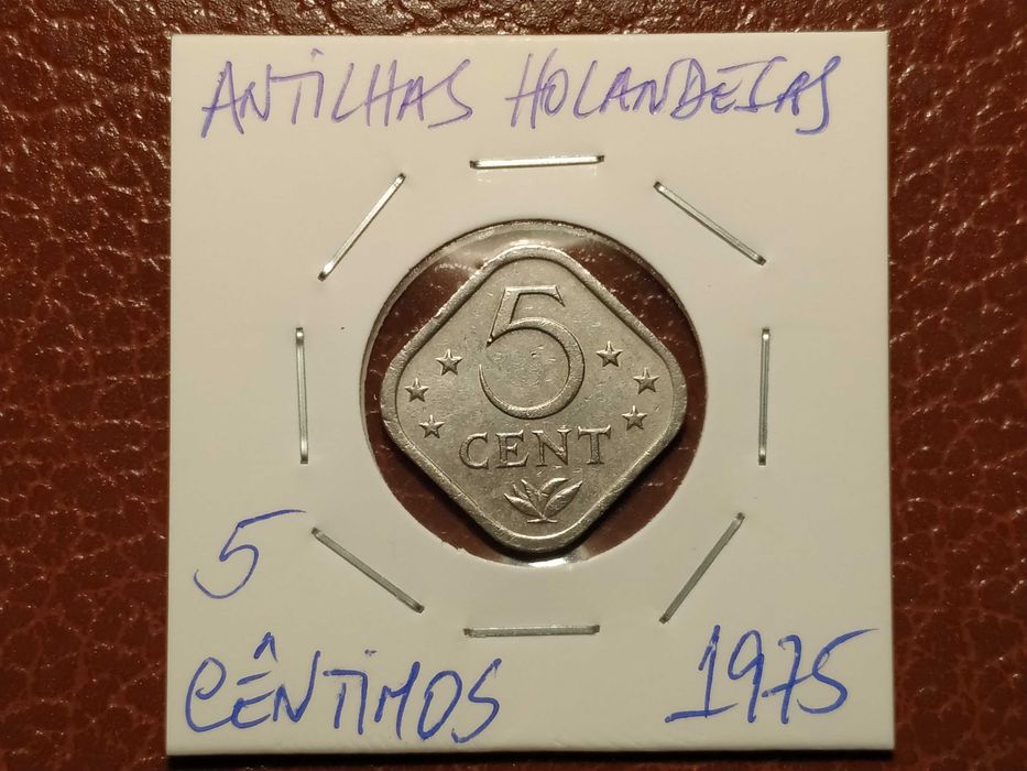 Antilhas Holandesas - moeda de 5 cêntimos de 1975
