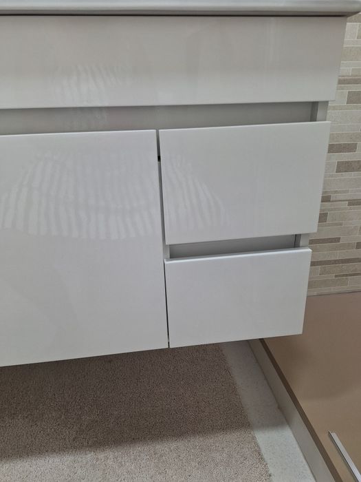 Conjunto móvel casa de banho com lavatório de 2 cubas 120cm