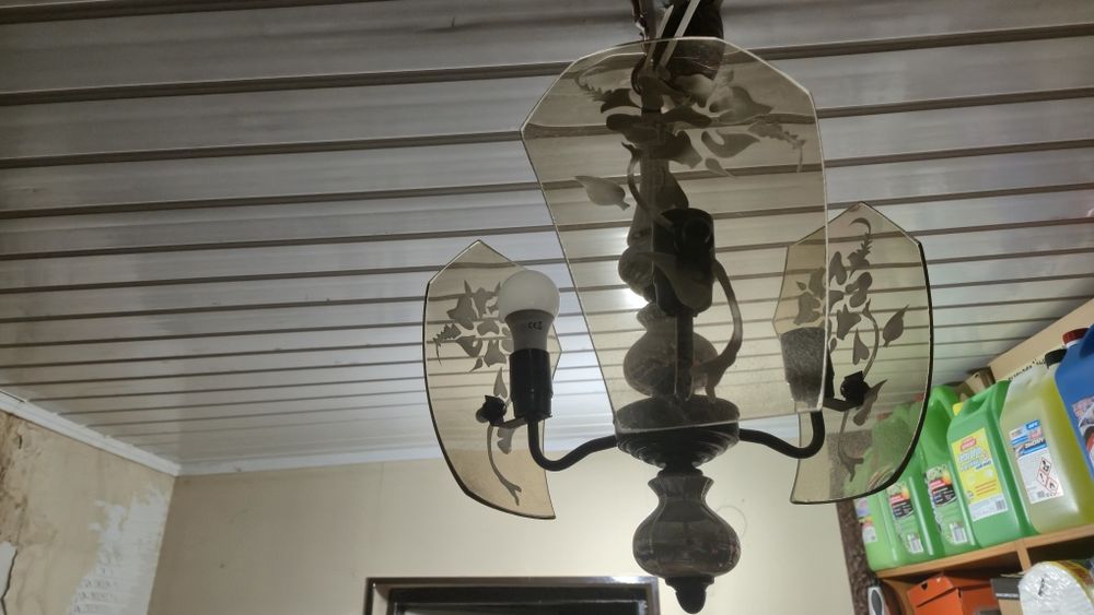 Żyrandol lampa sufitowa PRL Retro Vintage oldscool porcelana