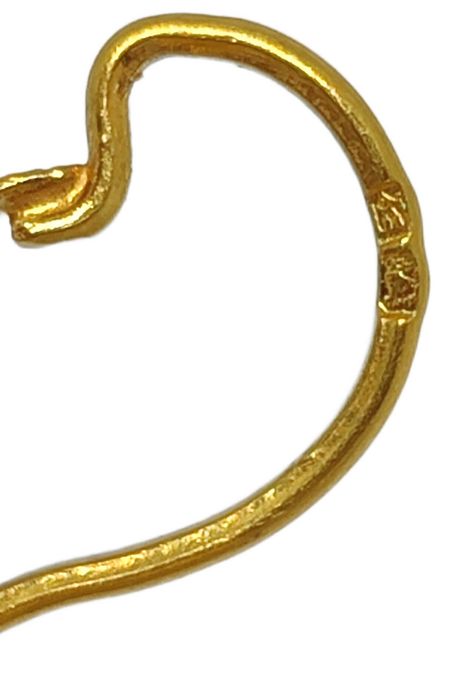 Par de brincos de Viana em ouro de 19,2K