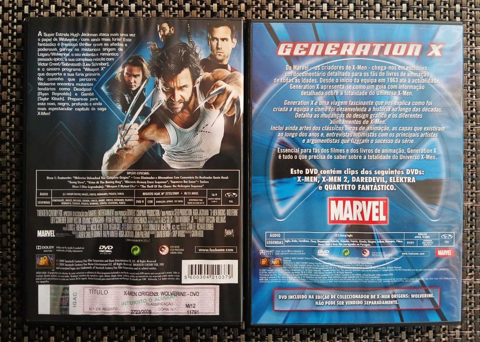 X-Men Origens Wolverine - Ed. Colecionador - 3 DVDs - Muito Bom Estado