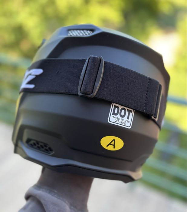 Ендуро кросовий шолом ORZ, Fox на мотоцикл шлем чорний мат з окулярами