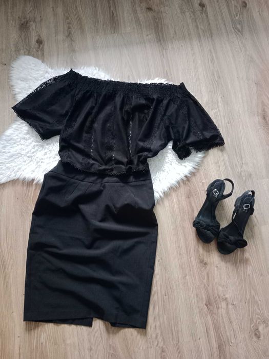 Koronkowa bluzka typu hiszpanka