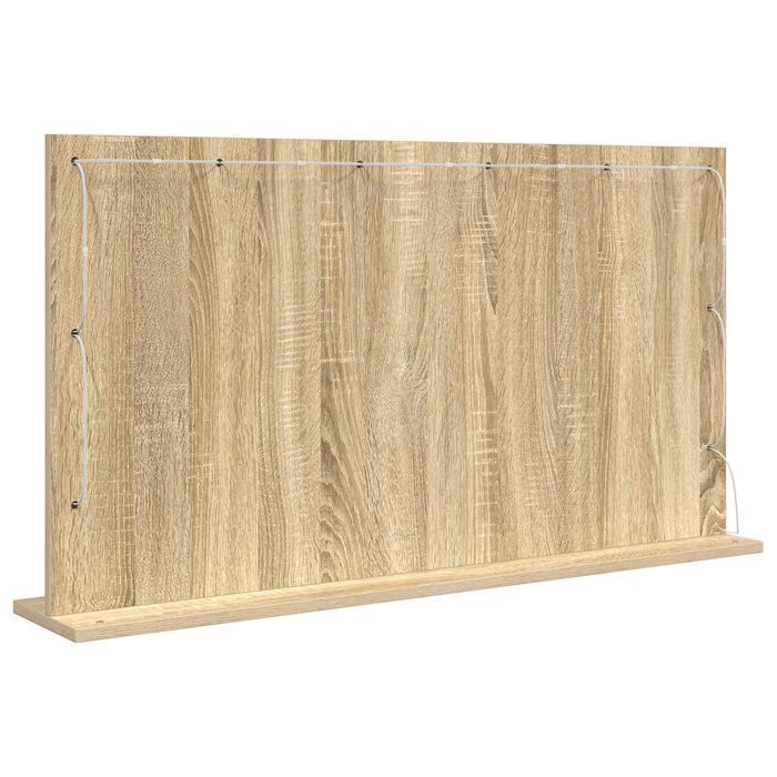Vidaxl Lustro Toaletowe Sonoma Oak Mdf, Szkło 100 X 55 X 18 Cm