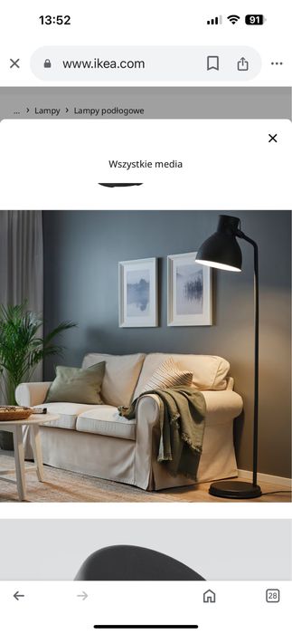 Lampa podłogowa Ikea Hektor