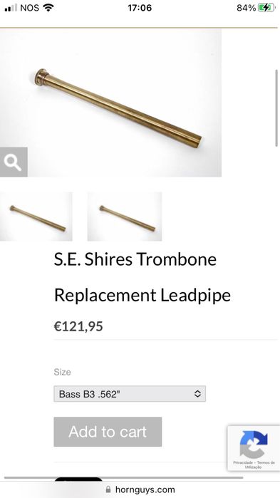 Shires Leadpipe B3 for Bass Trombone64177155541378123