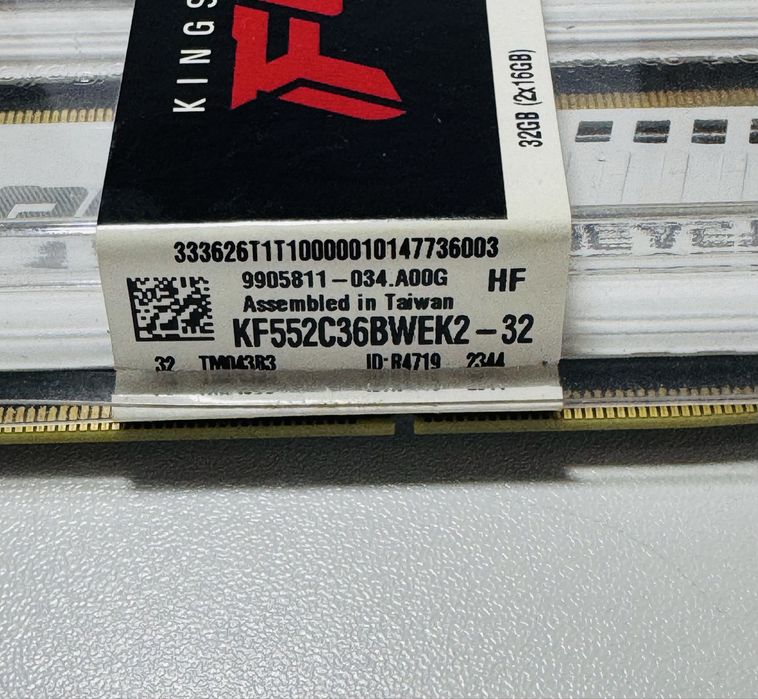 Kingston Fury Beast DDR5 32GB (2×16GB) 5200 MHz White EXPO